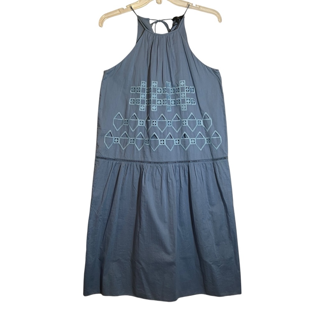NWT Tibi Eyelet Embroidered Periwinkle Blue Dress Size 0